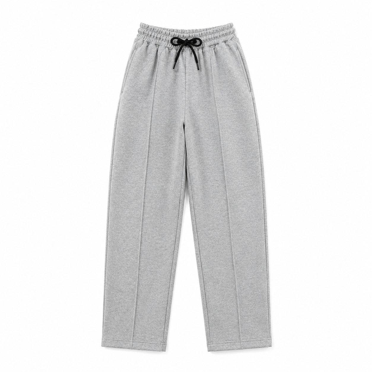 Heather Grey Pleated Terry Trouser