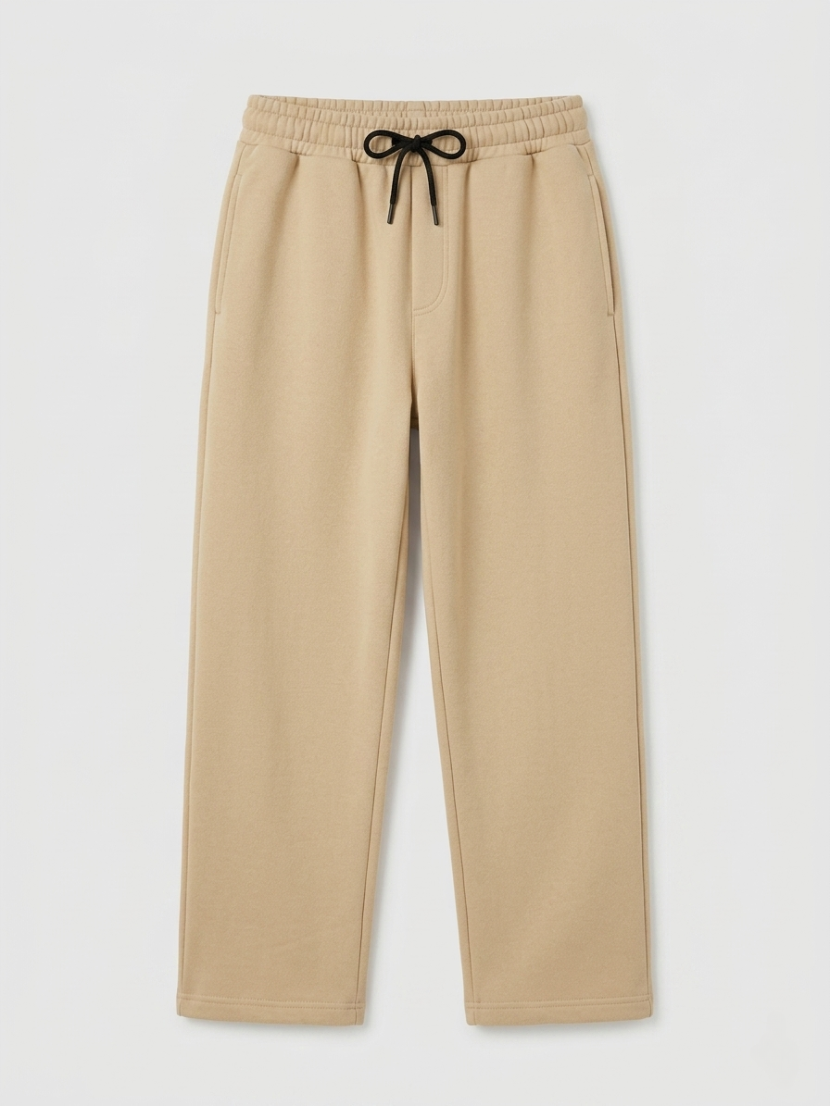 Oatmeal color oversized terry trouser