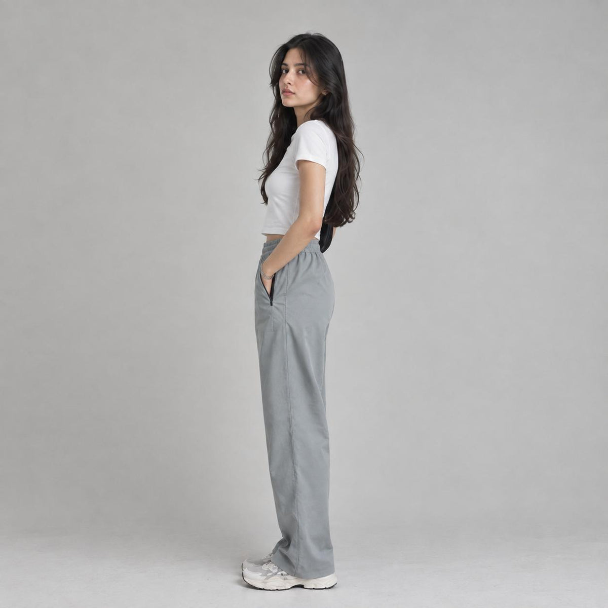 Soft grey unisex trouser